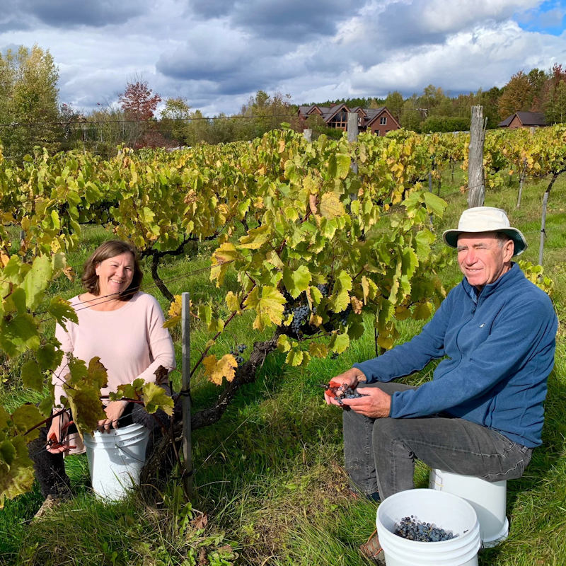 Sylvie and Pierre Goyette. ~ Au Vignoble d’Orford