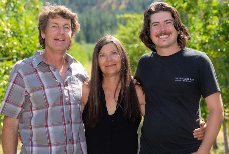 Brett and Janet Annable - son Nelson - Millionaires’ Row Cider Co. 
