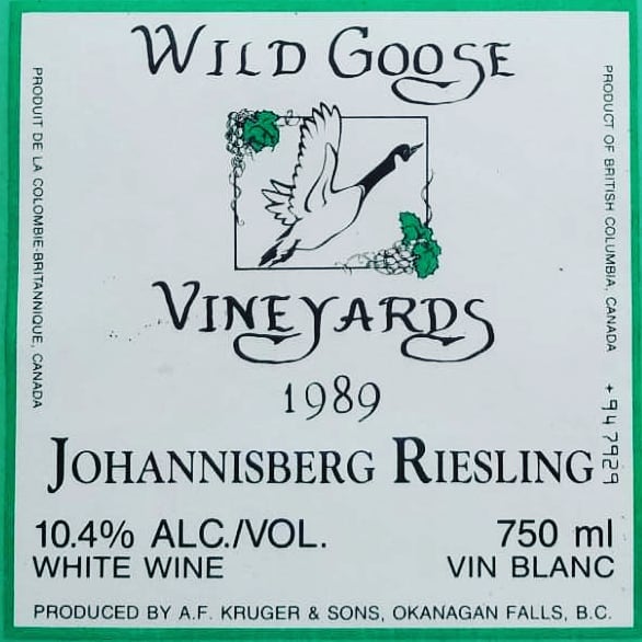 Wild Goose Vineyards original label 