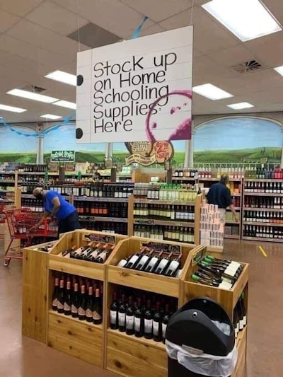 school and wine