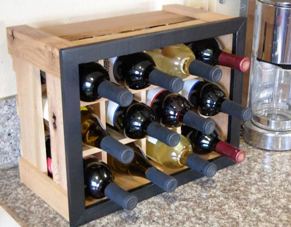 home made wine shelf