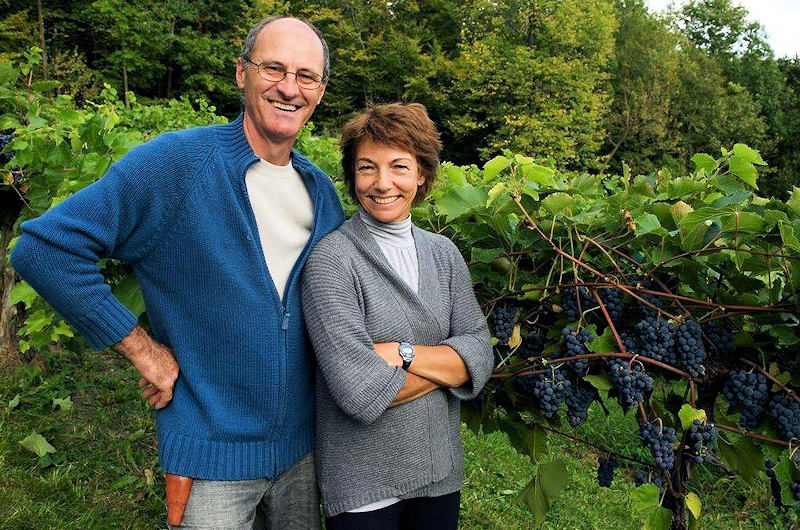 Vignoble Les Murmures - Monique St-Arnaud , winemaker and Daniel Hamel owners 