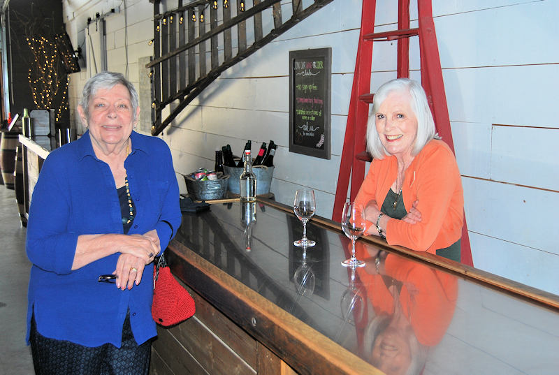 Barbara and super host Diane athe View winery
