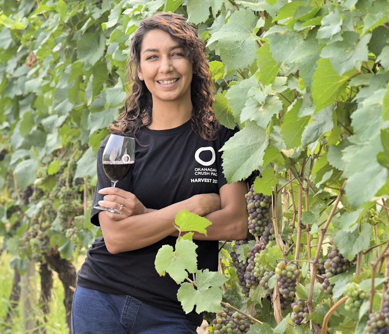 Katrina D’Costa, winemaker is a huge part of the team. Katrina has recently been promoted to Sustainability Officer for Okanagan Crush Pad.